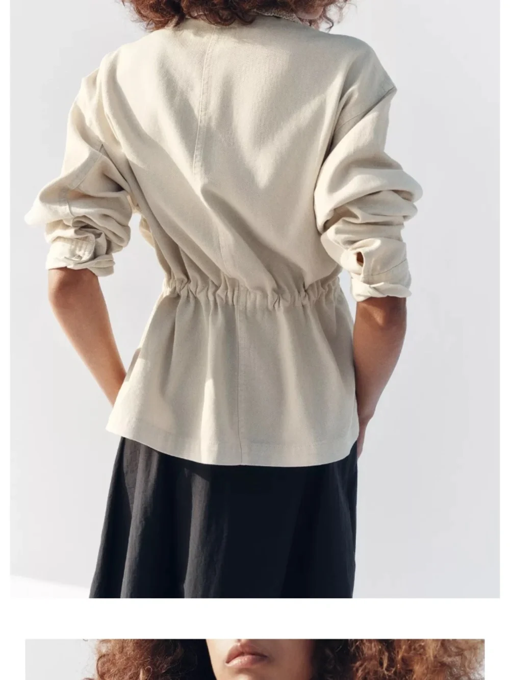 NWT. Zara crochet collar safari jacket
